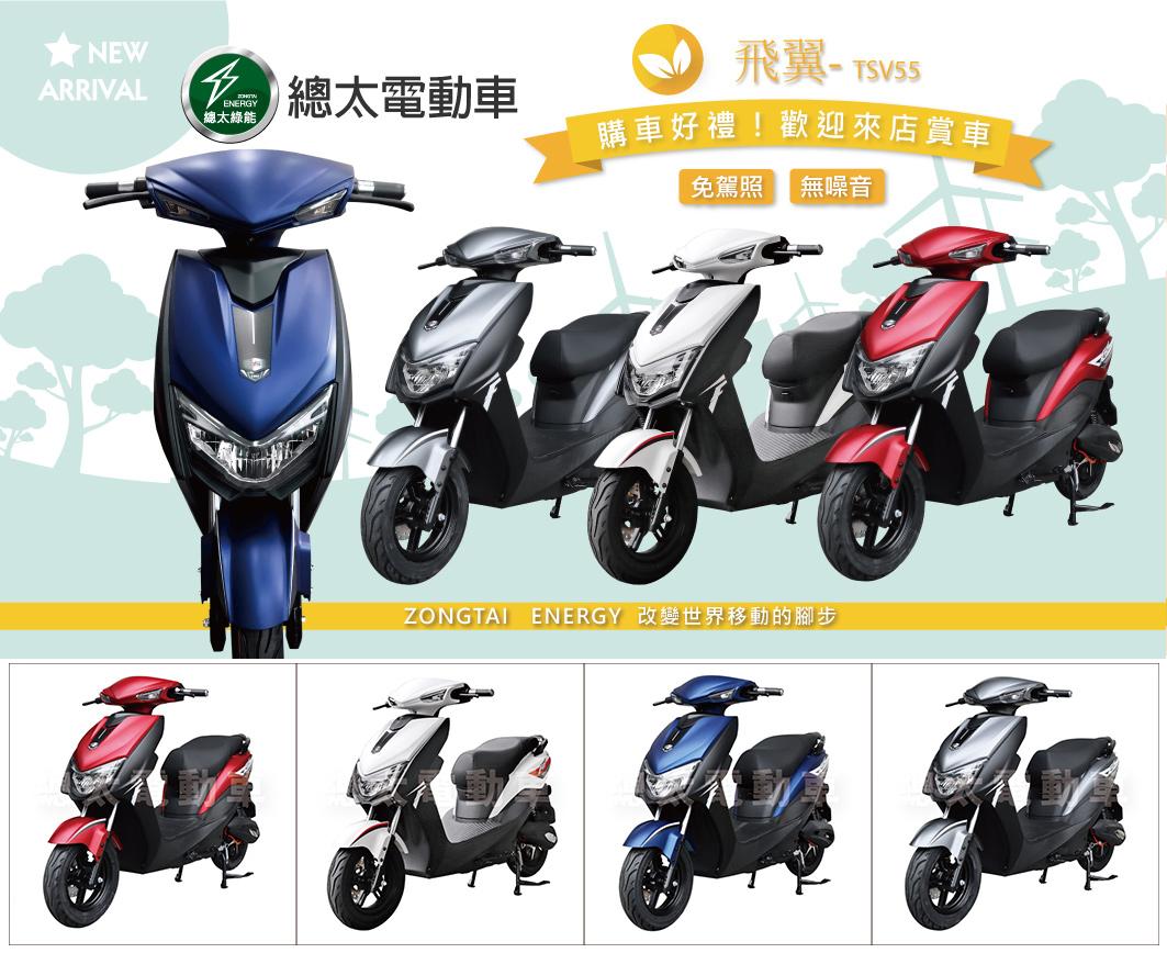 總太電動車-飛翼-TSV55-電動機車造型款-微型電動二輪車-電動自行車(價格資訊歡迎親臨洽詢)